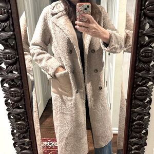 NWT Grenn Pilot Napa Leather Shearling Reversible Autumn Beige Long Coat M
$3750